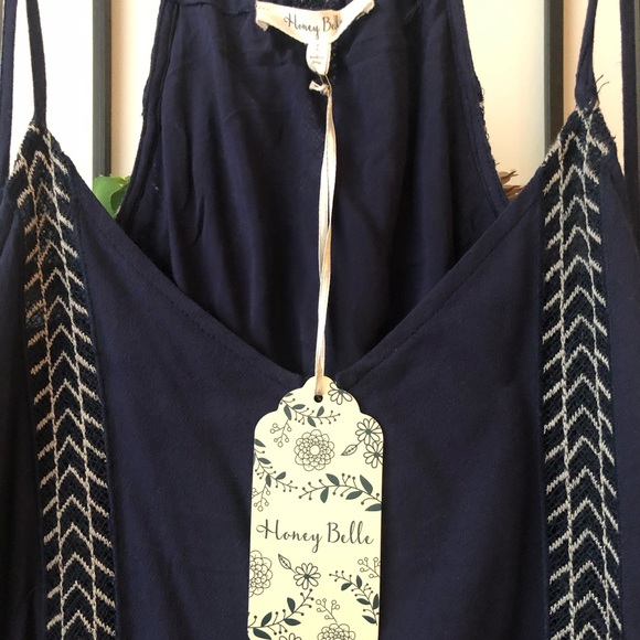 Lulu’s brand new navy fringe shift dress - Picture 2 of 5